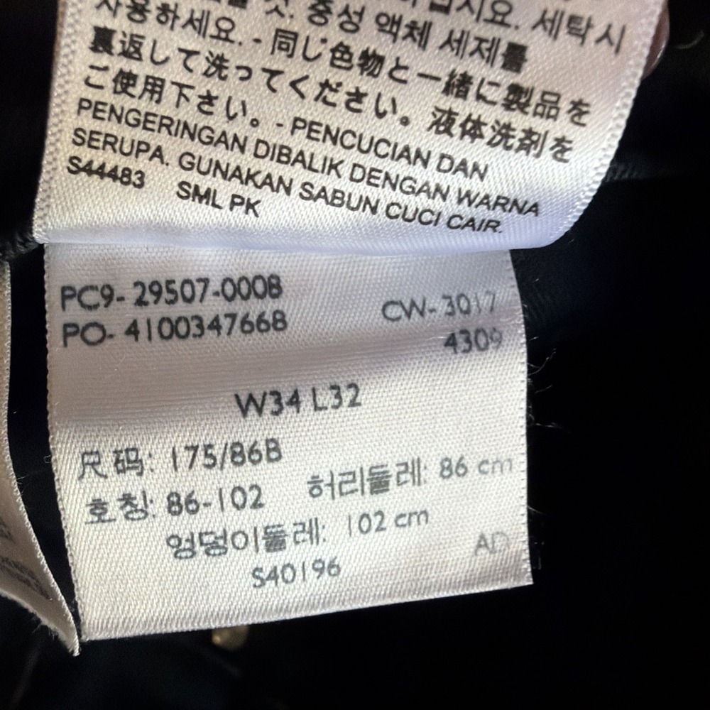Levi's 502 Men's Jeans 34x32 Black Gray Wash Taper Fit Denim - Picture 9 of 11